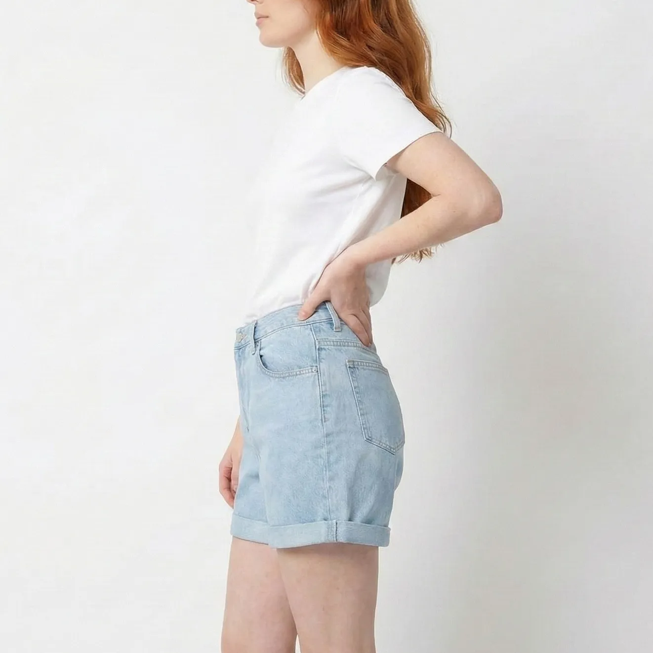 Vintage CK Calvin Klein Cuffed Mom 90’s Shorts Medium Wash Y2K Size 16 32 - Image 4
