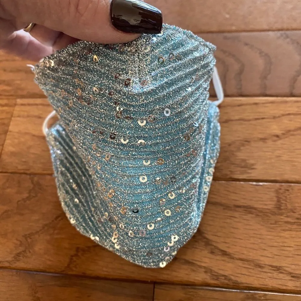 Sequin Mask Adjustable‎ Blue NWT - Image 5