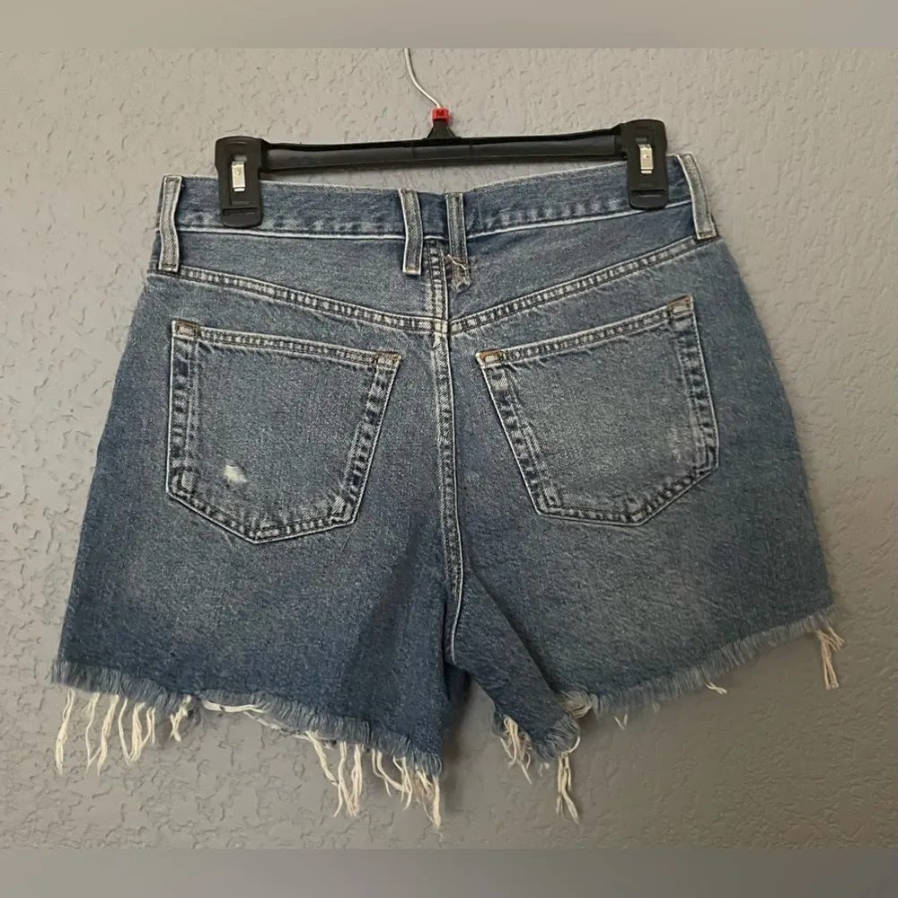 NWT Free People Blue Distressed Button Down Shorts Size 26 - Image 4