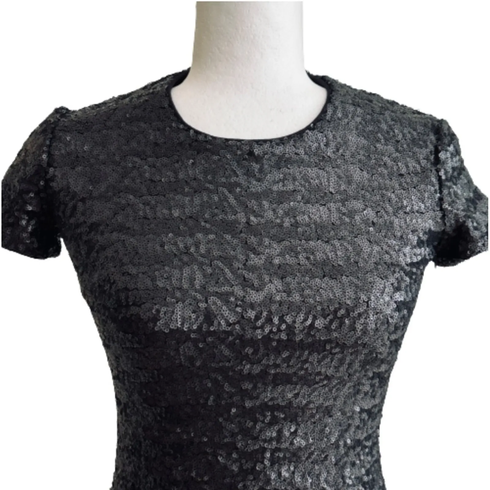 Bailey 44 Top Celebration Black Sequined Crewneck Short Sleeve T-Shirt Size XS - Image 5
