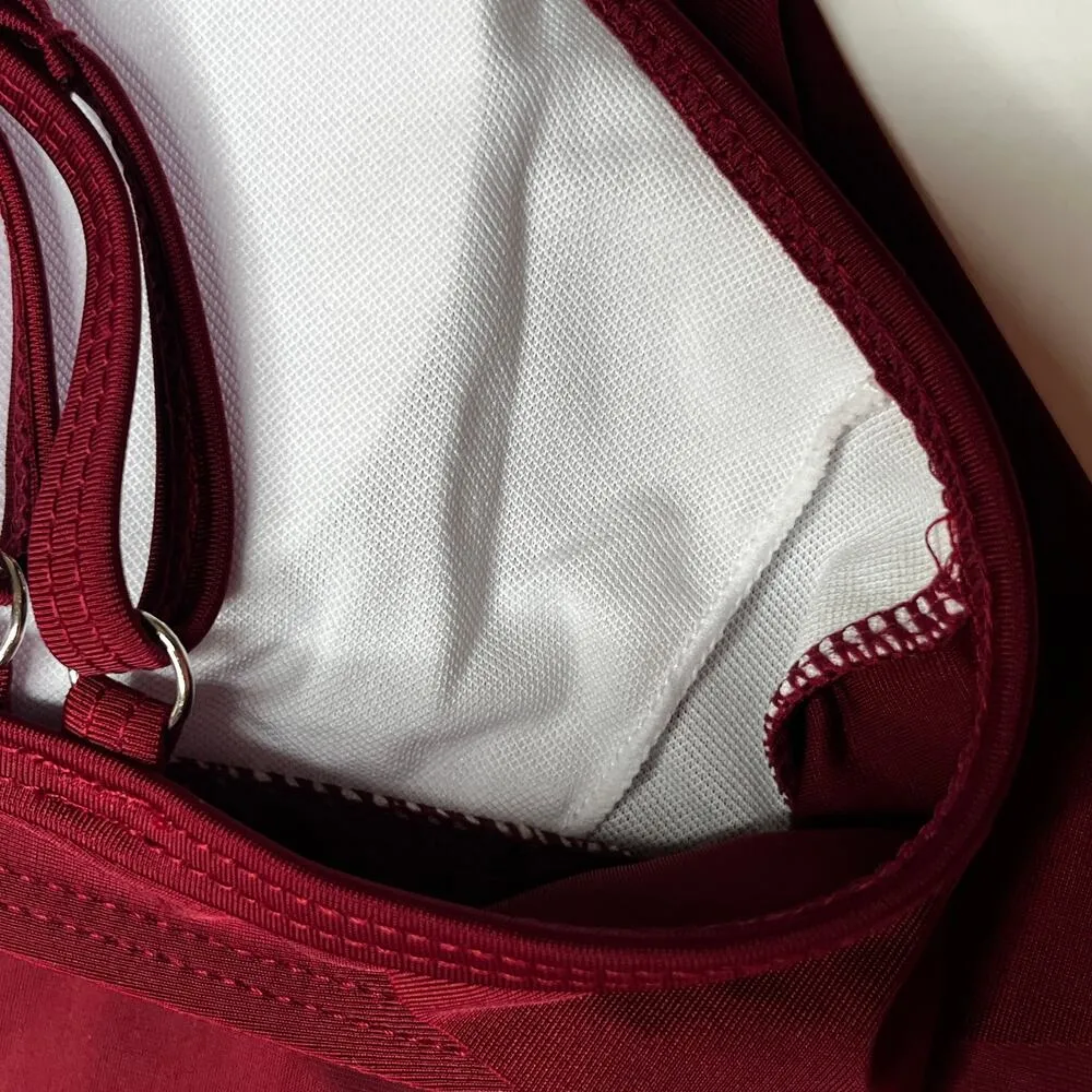 MakeMeChic Boy Short Two Piece Swimsuit New M Red Size M - Image 7