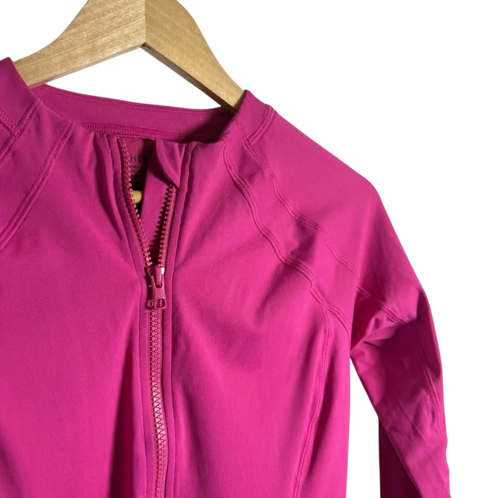 NWOT Athleta Sun Shield One Piece Rashguard Swimsuit Hot Pink Size S - Image 6