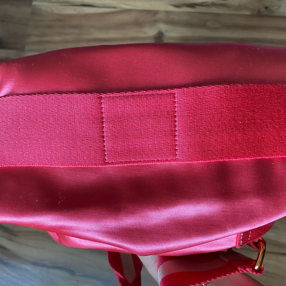 Satin pink shoulder gold chain  Transparent Pocket In Front S -NWT - Image 11