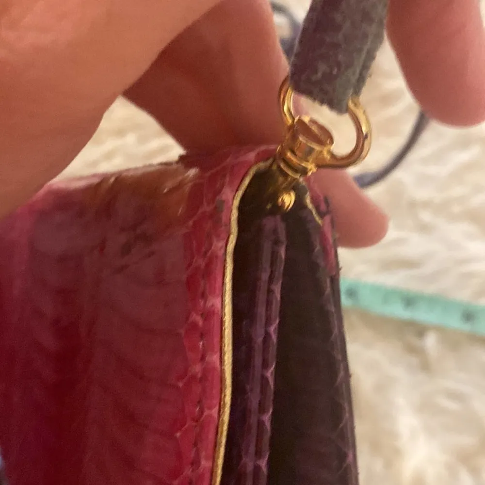 Vintage Valerie Stevens Faux Leather Crossbody Bag Textured 1970’s Multi-color - Image 9