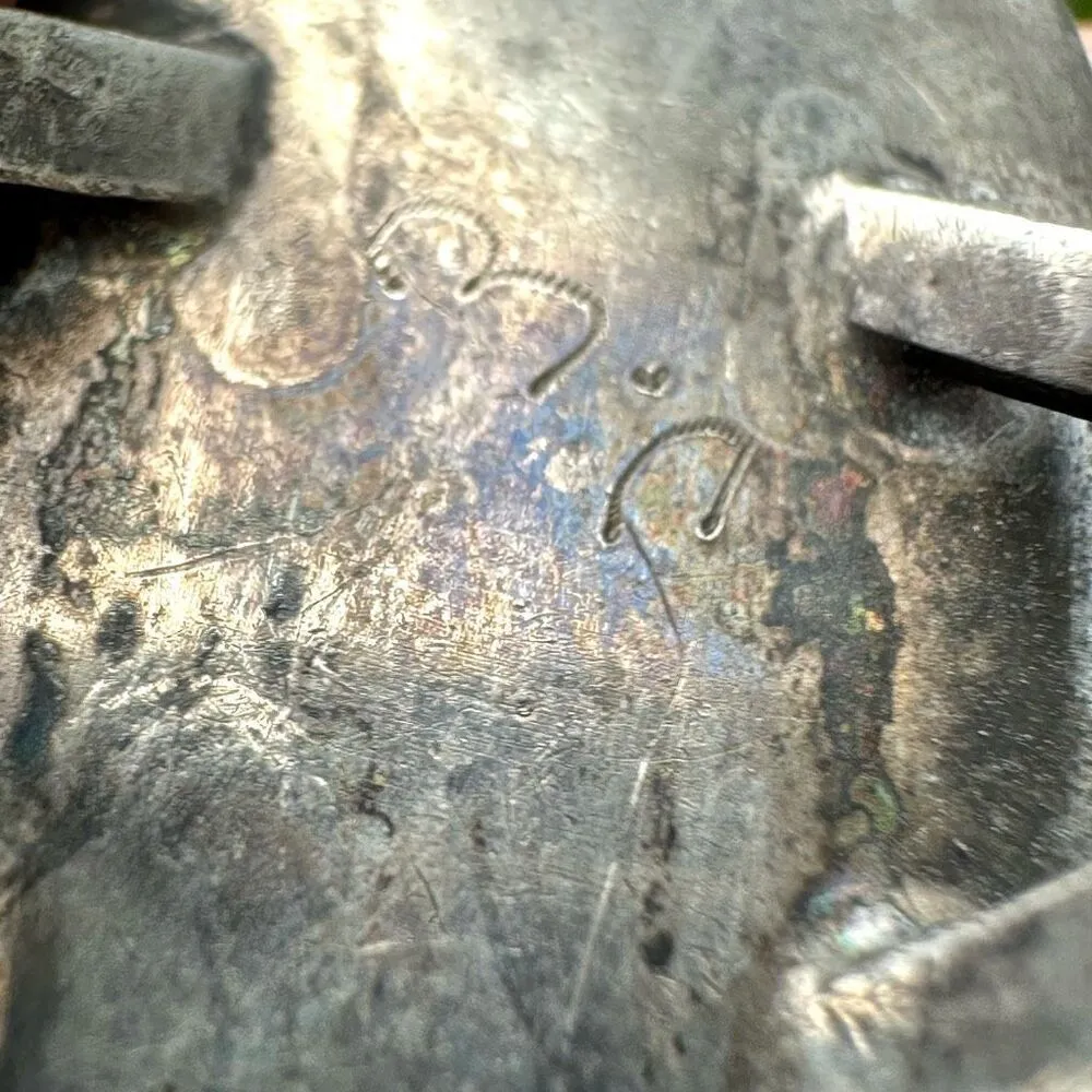 Judy Wallace sterling silver turquoise coral kokopelli ring - Image 6