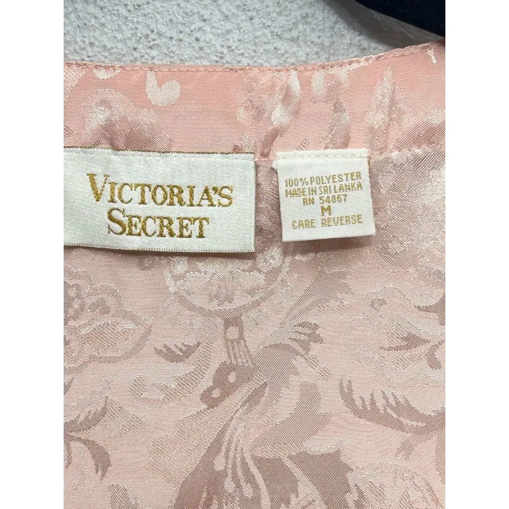 Vintage Victoria’s Secret Gold Label 2 Pc Pajama Sleepwear Set Sz M Purple Satin - Image 7