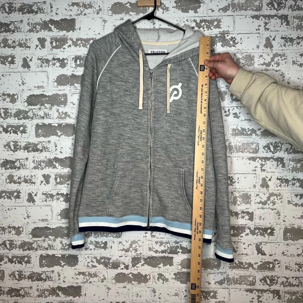 Peloton | women gray full zip hoodie - Image 6