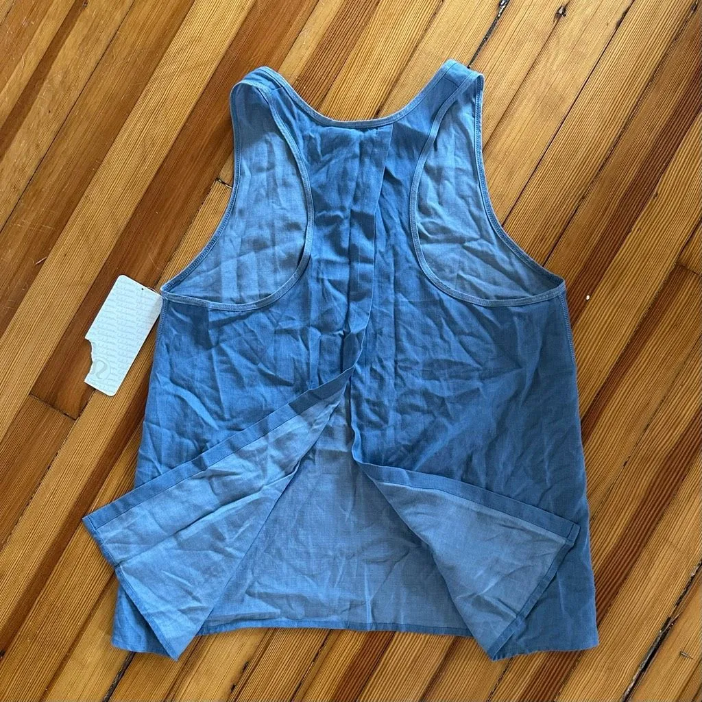 Lululemon NWT All Tied Up Tank (Tencel) in Blue Denim Size 10 - Image 6