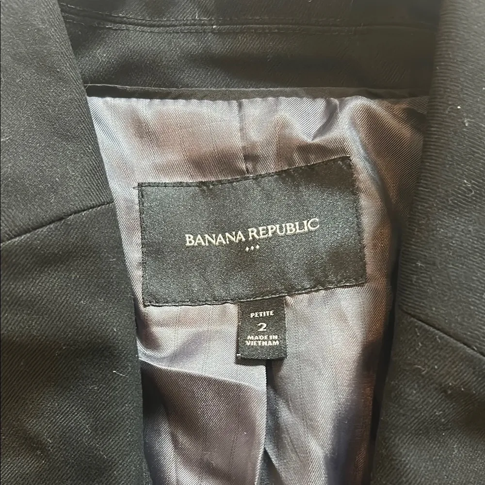 Banana Republic Black Blazer Tailored Suit Jacket - Image 4