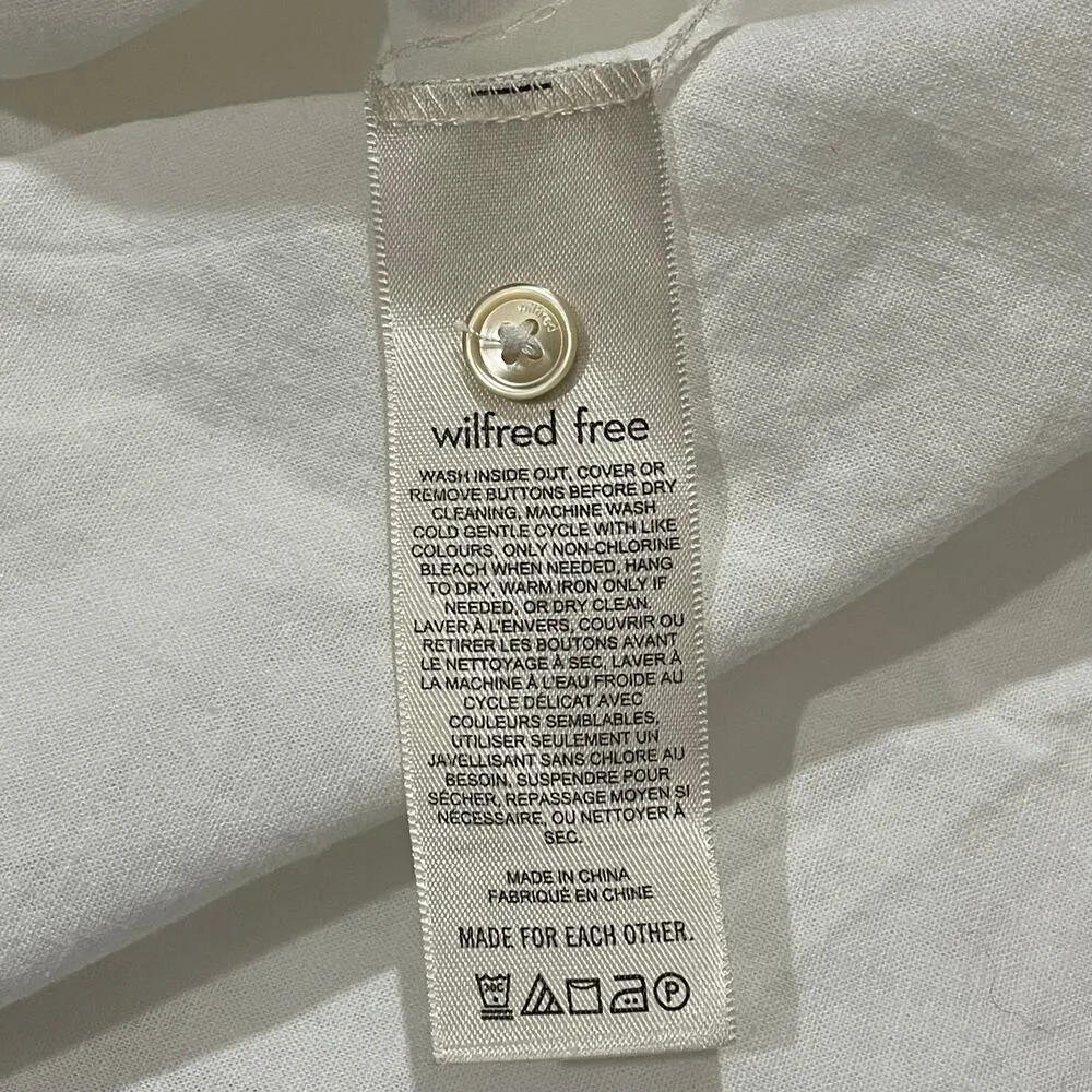Wilfred Free X Aritzia Linen Blend Half Button-up Blouse - White - XS - Image 10
