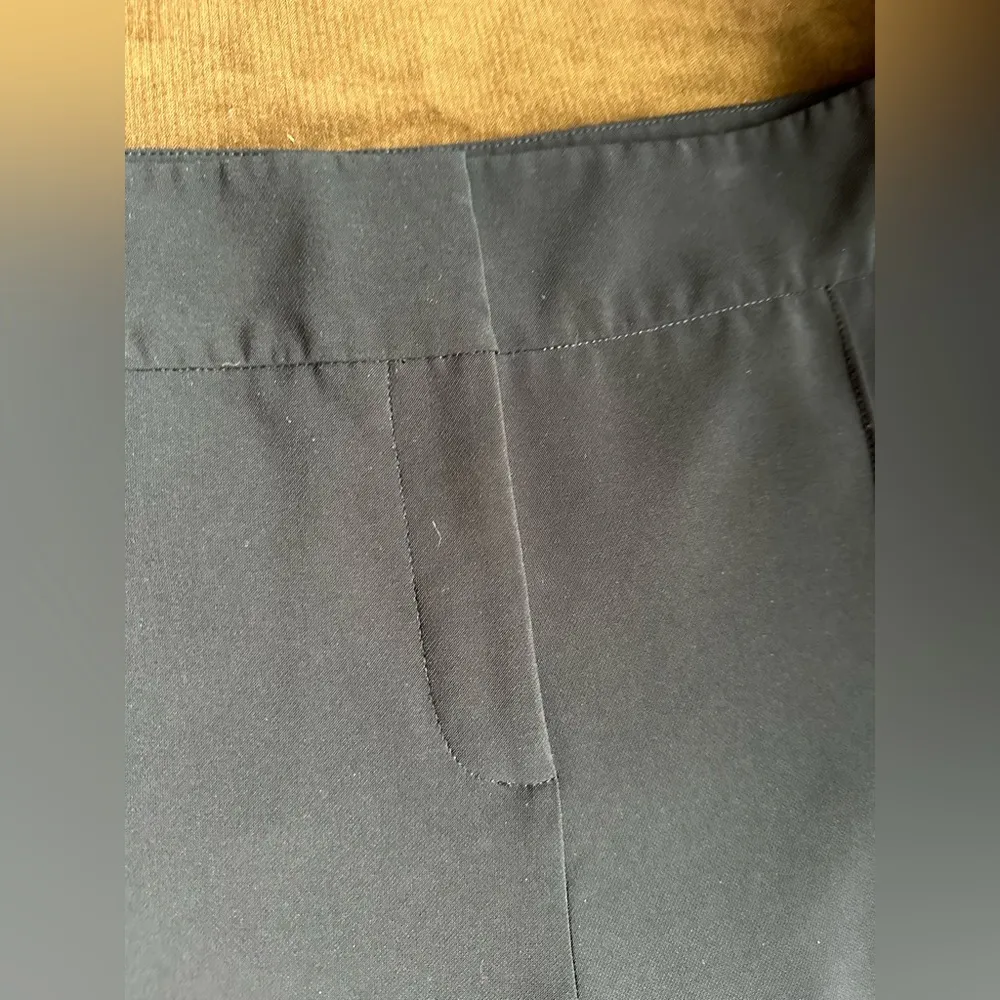 Alfani Black Straight Leg Pants SZ 12 With Pockets & Crease Great Condition - Image 4