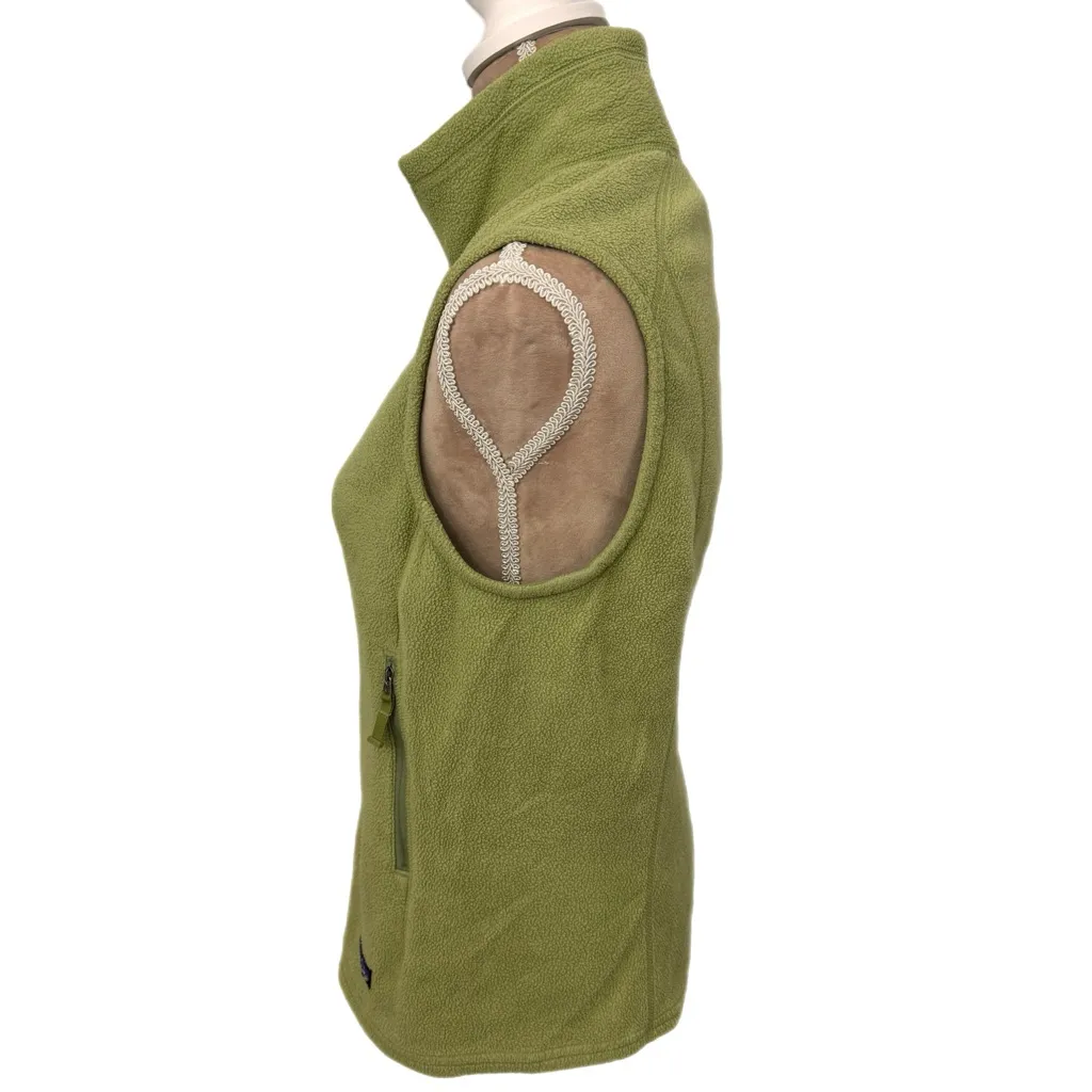 Patagonia Los Gatos Vest Womens Sz Medium Olive Outdoor Hiking Active Fleece - Image 4