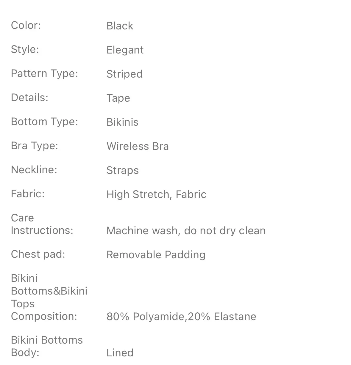 Two Piece Black Bikini Set - Image 6