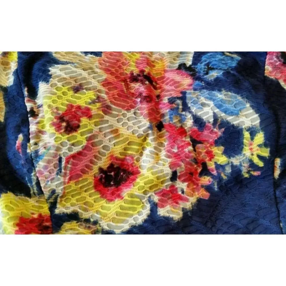 Blue & Red Floral Strappy Halter Dress with Belt by City Triangles from ModCloth - Image 6