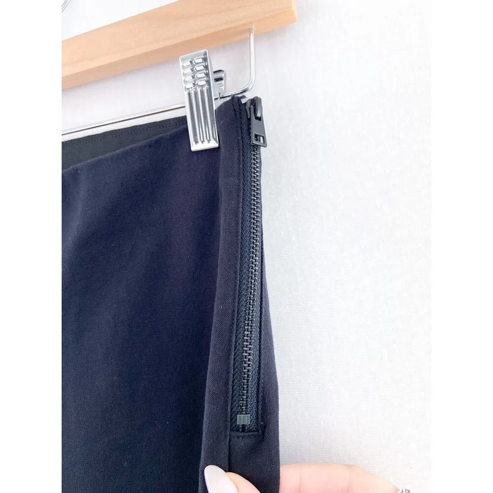 Everlane Women's Cotton Black Flat Front Slim Crop Stretch Pants size 0 FLAWED - Image 5