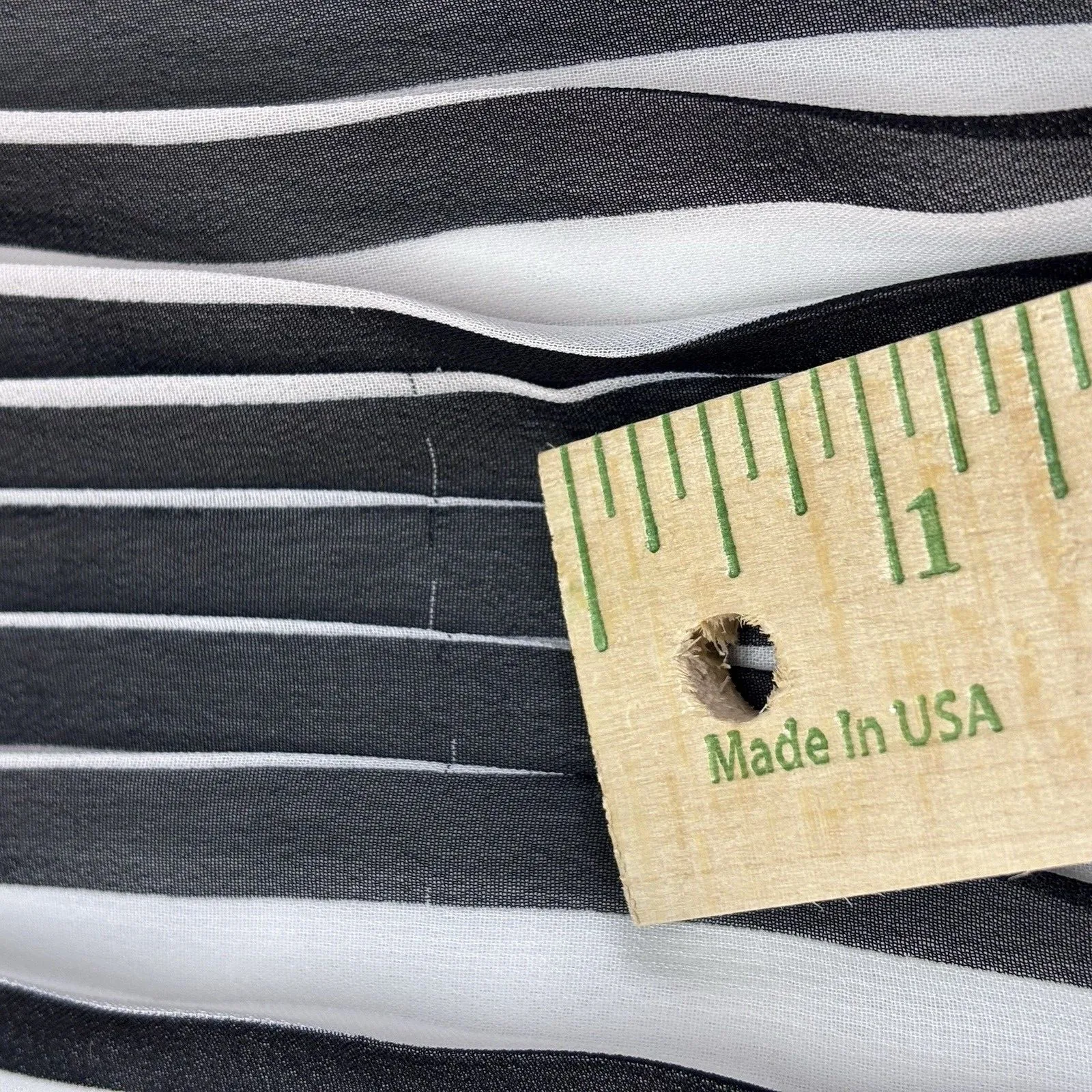 NY Collection Black & White Striped Pleated Midi Skirt Elastic Waist Size Small - Image 7