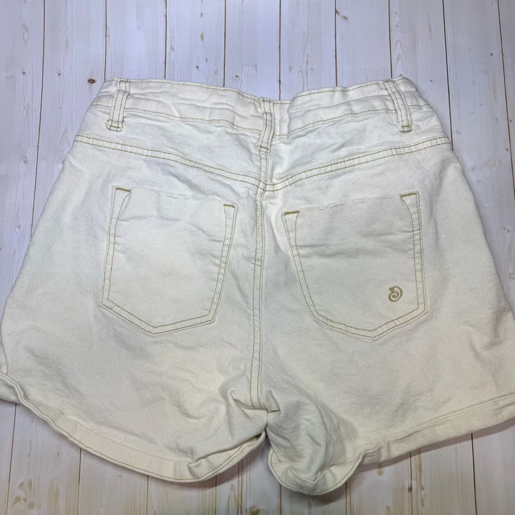 Indigo Rein Off-White Jean Shorts for Women - Image 2