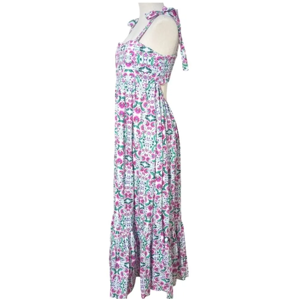 Misa Los Angeles Serafina Maxi Dress Spring Fuchsia Mix Size  XS - Image 9
