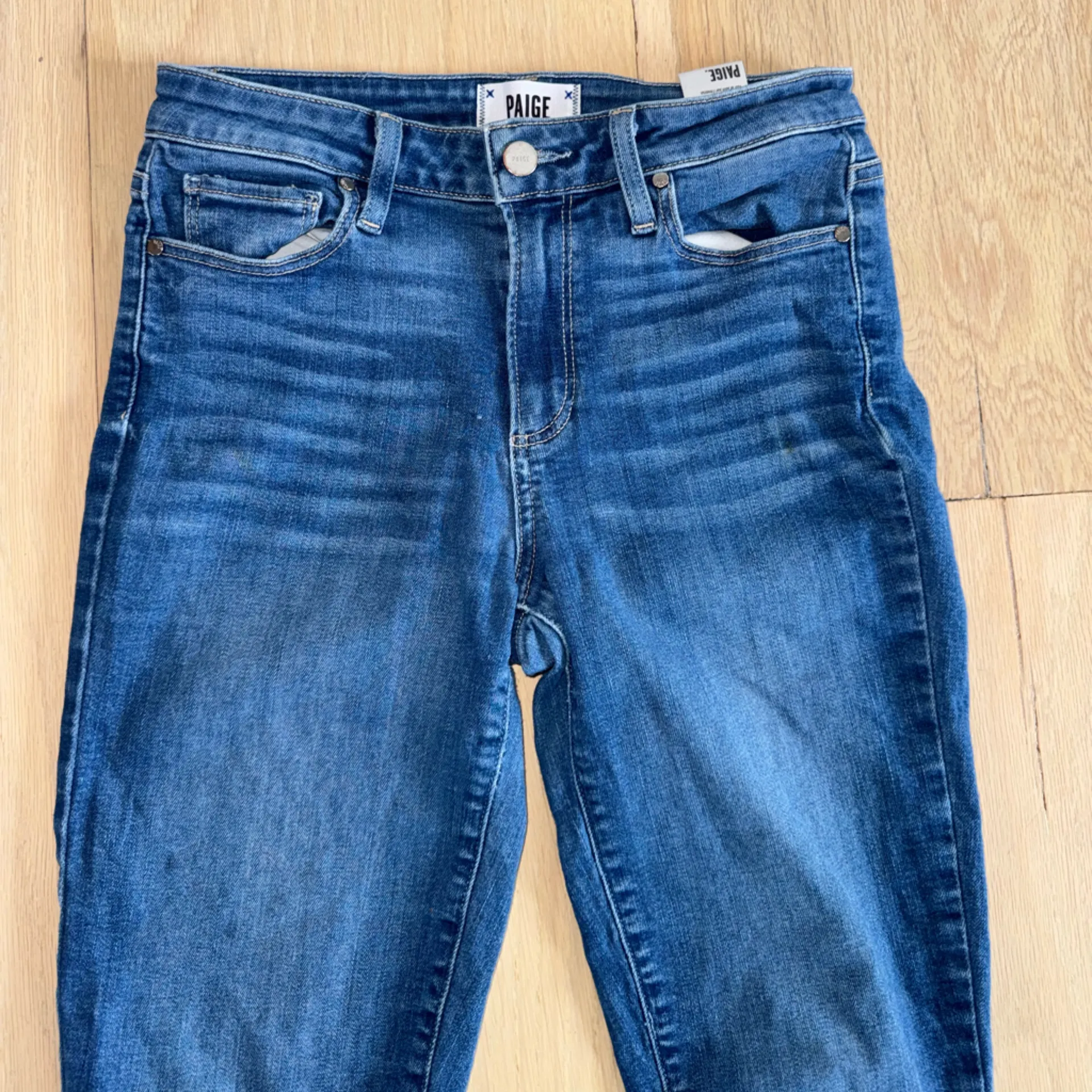 PAIGE Hoxton Ankle Jeans Medium Wash Size 26 - Image 2