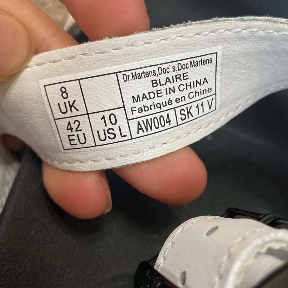 Dr. Martens Blaire White Strappy Gladiator Platform Sandals Size 10 - Image 6