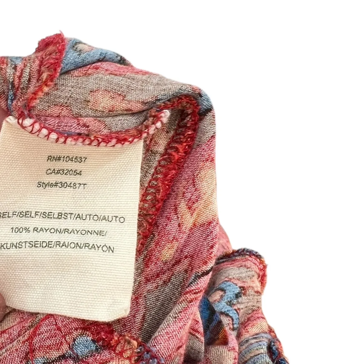 Anthropologie Tiny‎ Rosemary Tunic Dress Long Sleeve Aztec Print Red Size Small - Image 11