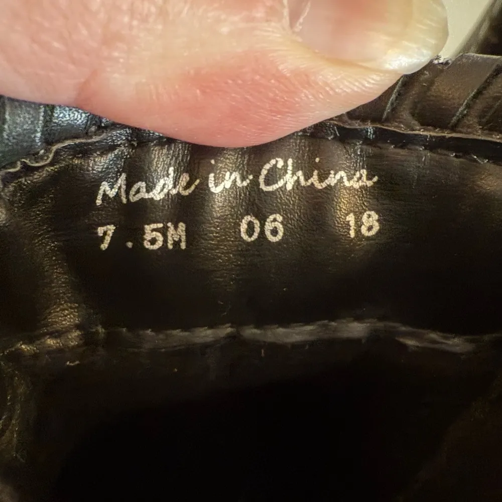 Jack Rogers Pippa waterproof Black Leather Ankle Boots Booties Sz 7.5 Block Heel - Image 5