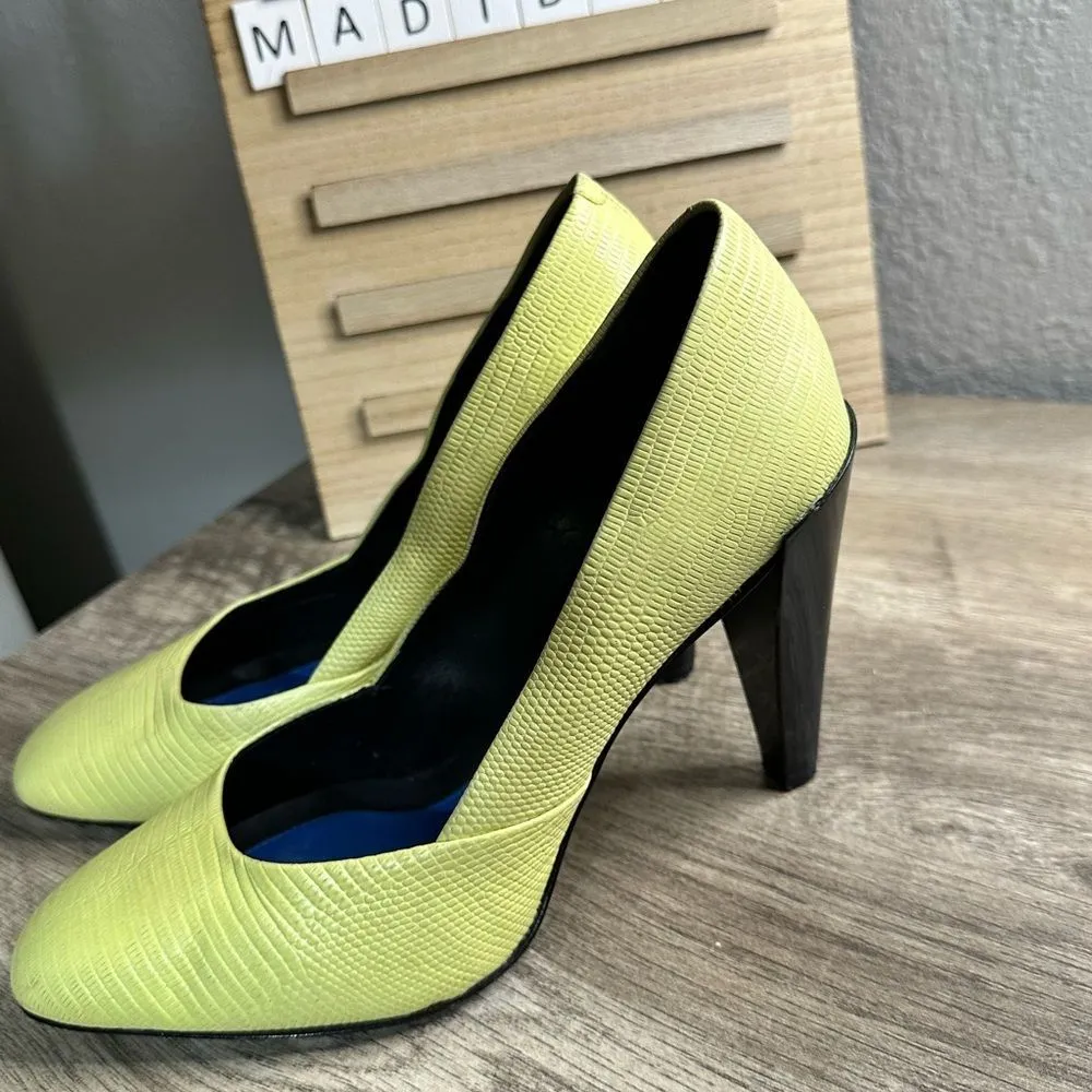 Kenzo Women’s 37 Yellow/Lime Green Heels Size 7 - Image 3