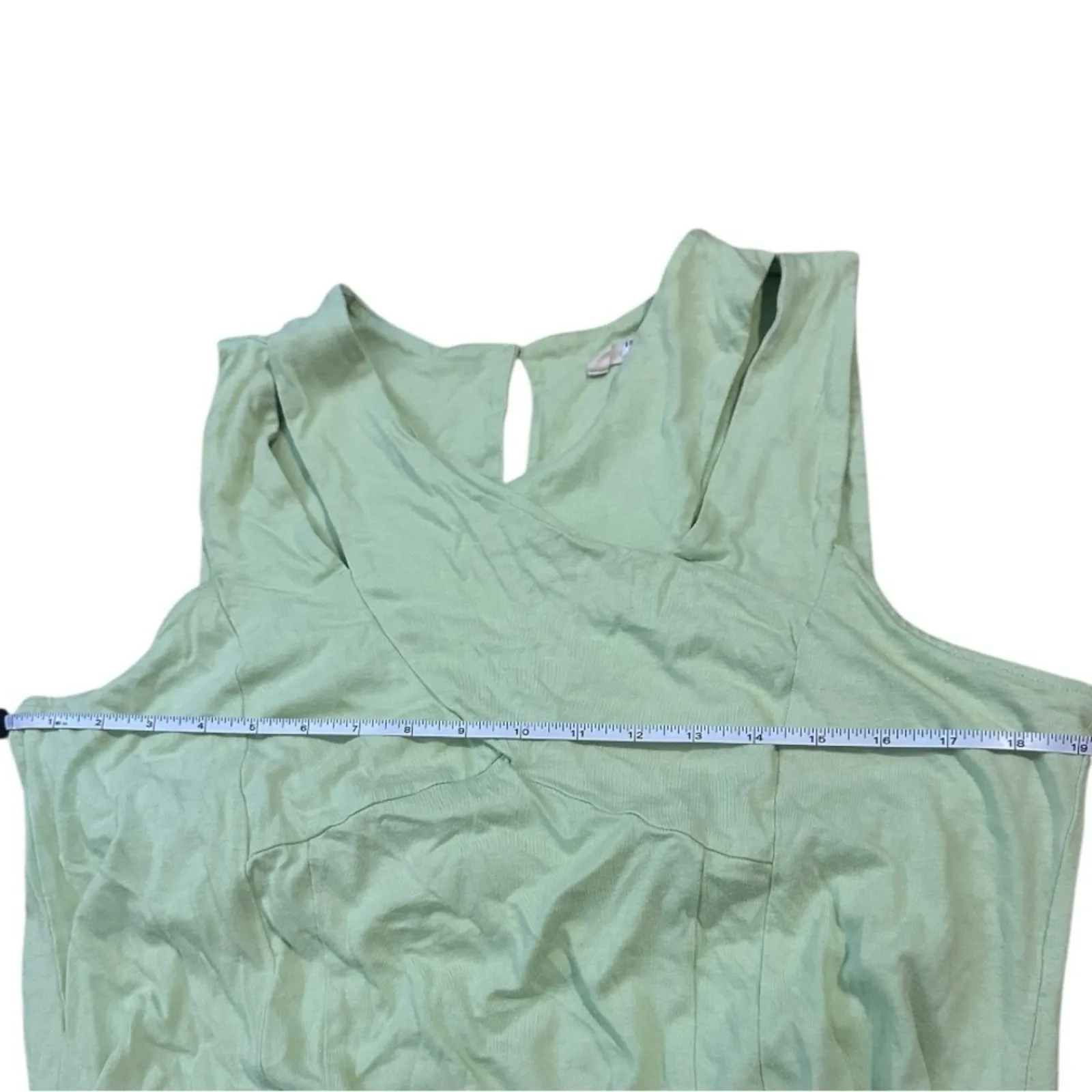 SOFT SURROUNDINGS Duvall Sleeveless Midi Dress Margarita Green XL k - Image 3