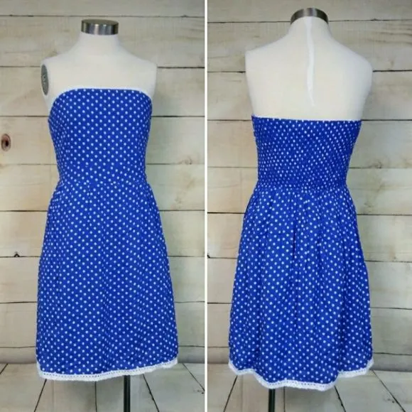 Annabella by Francesca Large Blue Polka Dot Dress - Image 2