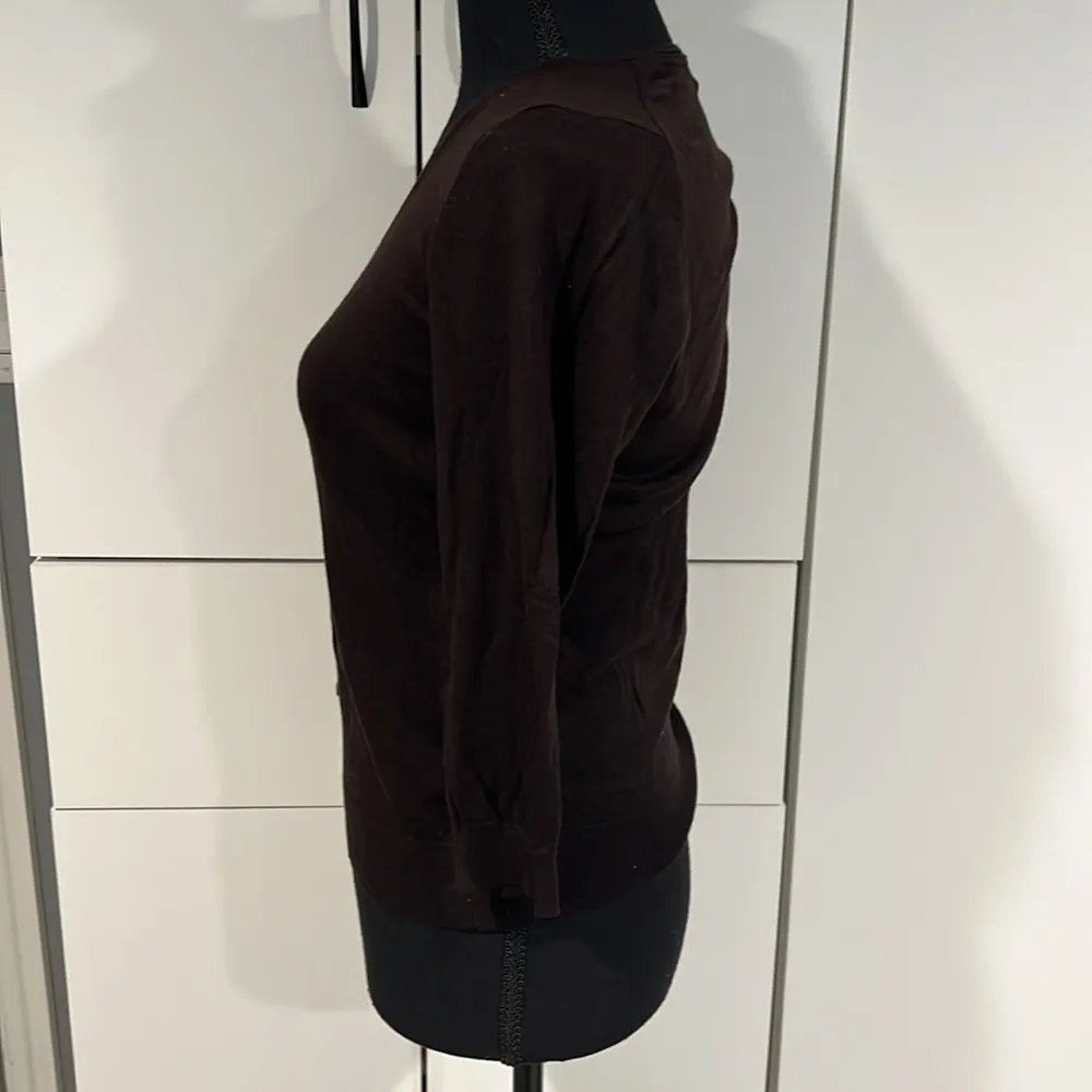 Marks & Spencer 3/4 sleeve‎ top . Size 4 Brown - Image 3