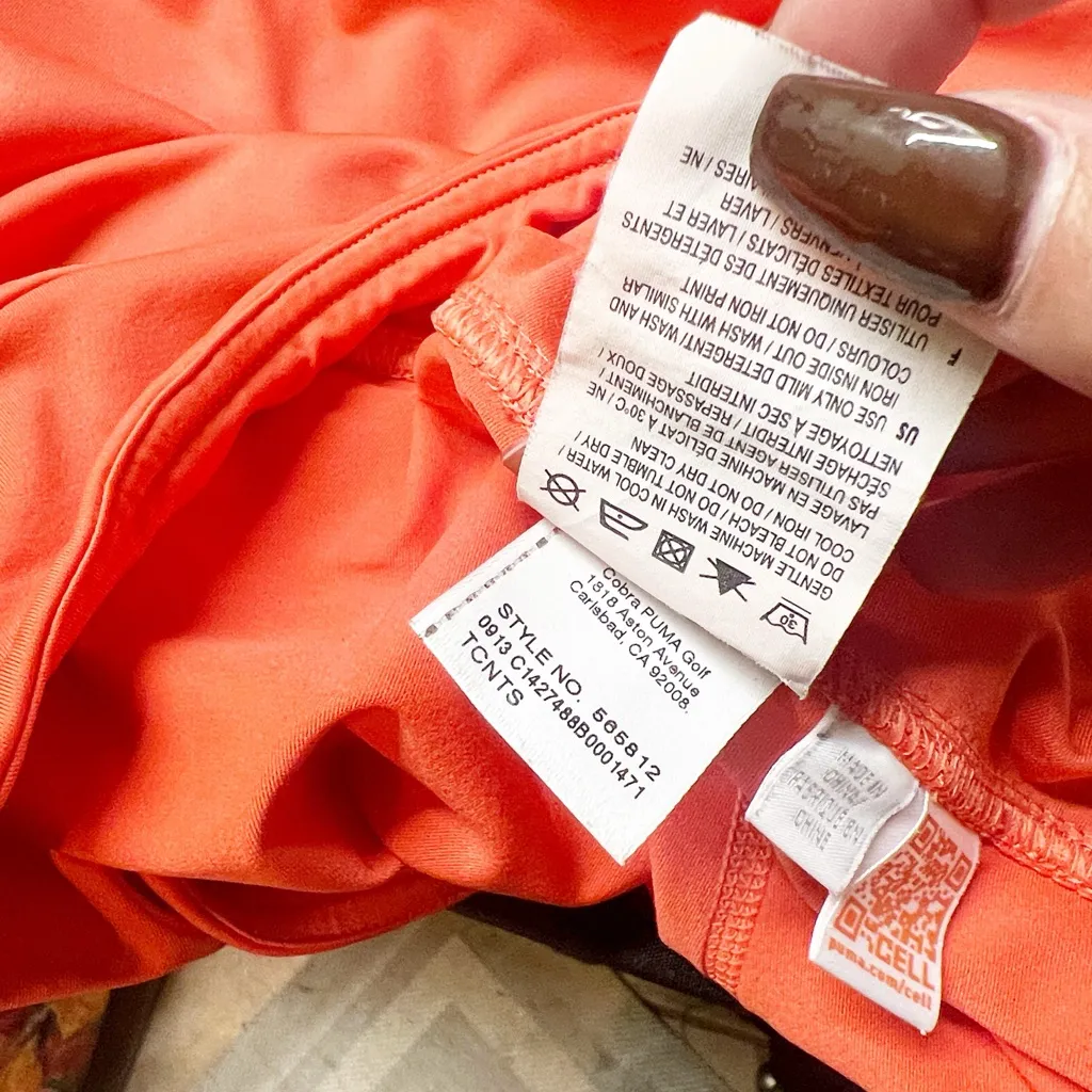 Puma salmon pull on dry cool women’s golf tennis athletic skort - Image 15