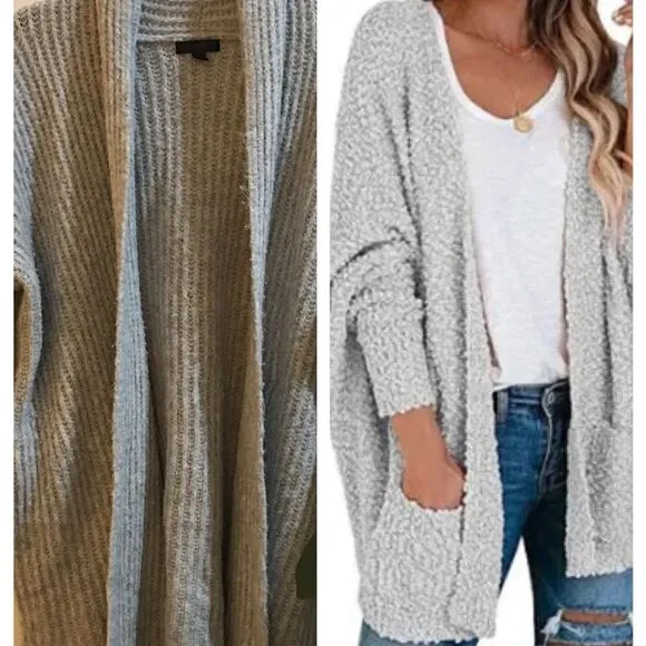 J.CREW FLUFFY, SOFT, OVERSIZED POCKET CARDIGAN - Image 2