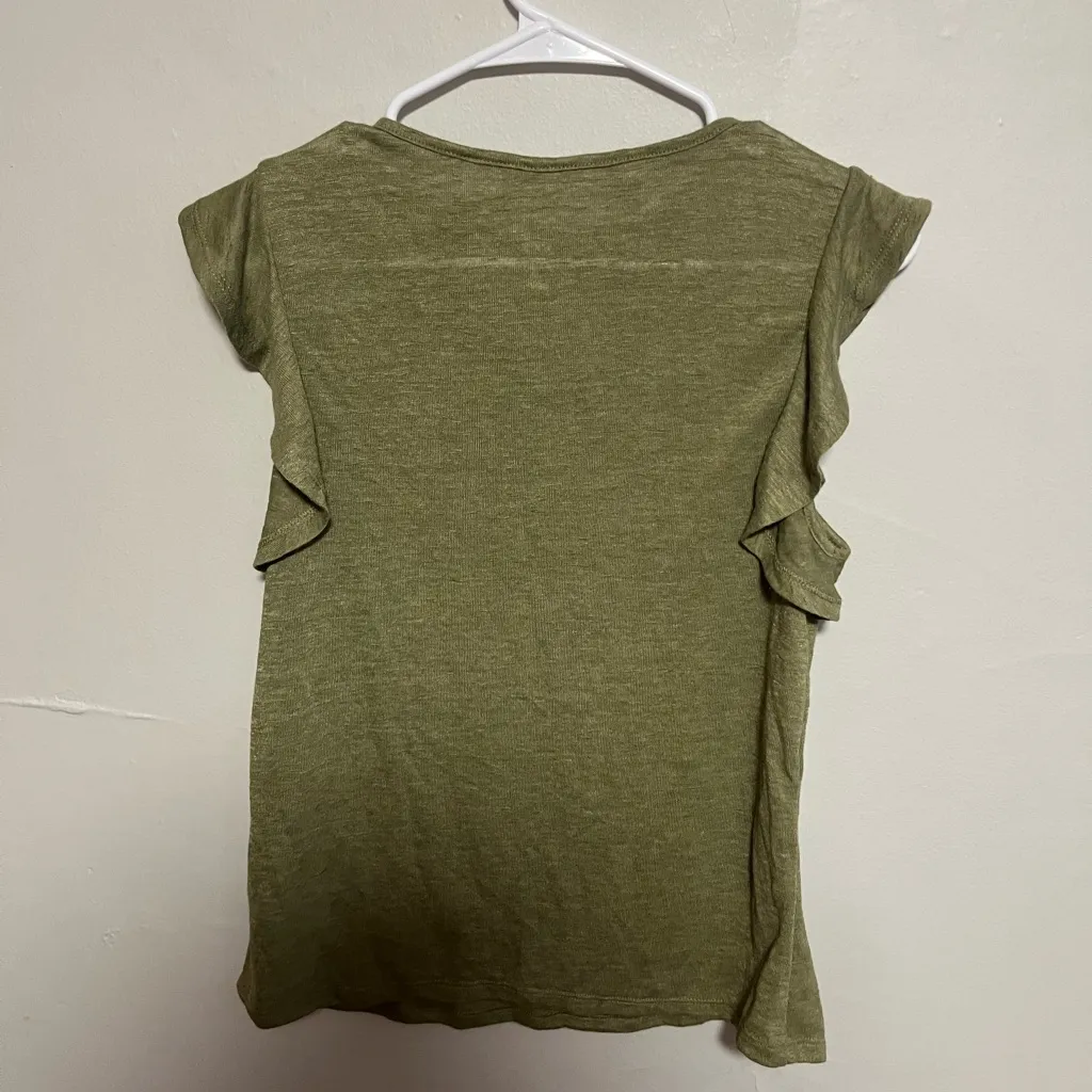 a new day Olive Ruffle Sleeve Tee - Image 3