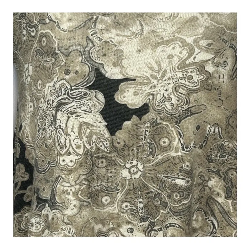 Saks Fifth Avenue Boho Tunic Sheer Double Layer Back Long Sleeve Blouse Small - Image 15