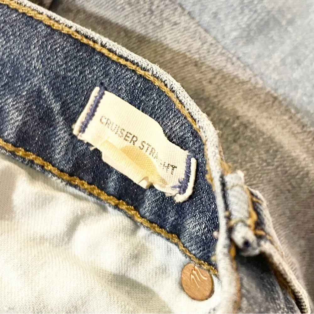 Madewell Size 28 Cruiser Straight Patch Medium Wash Denim Jeans - Image 5