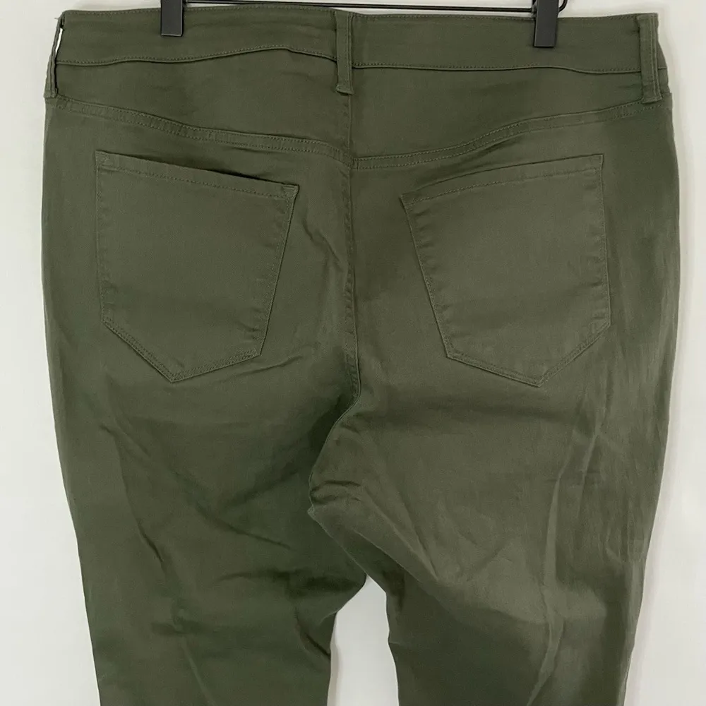 New  Olivia High Rise Skinny Pants Olive Green Size 18W - Image 7