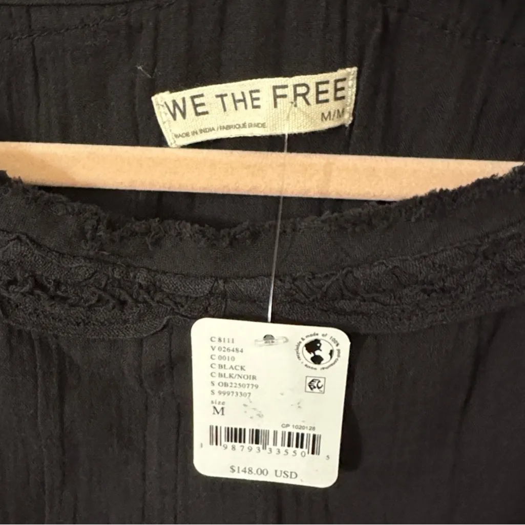 NWT Free People We The Free Rustic Romance Top Size Medium - Image 6