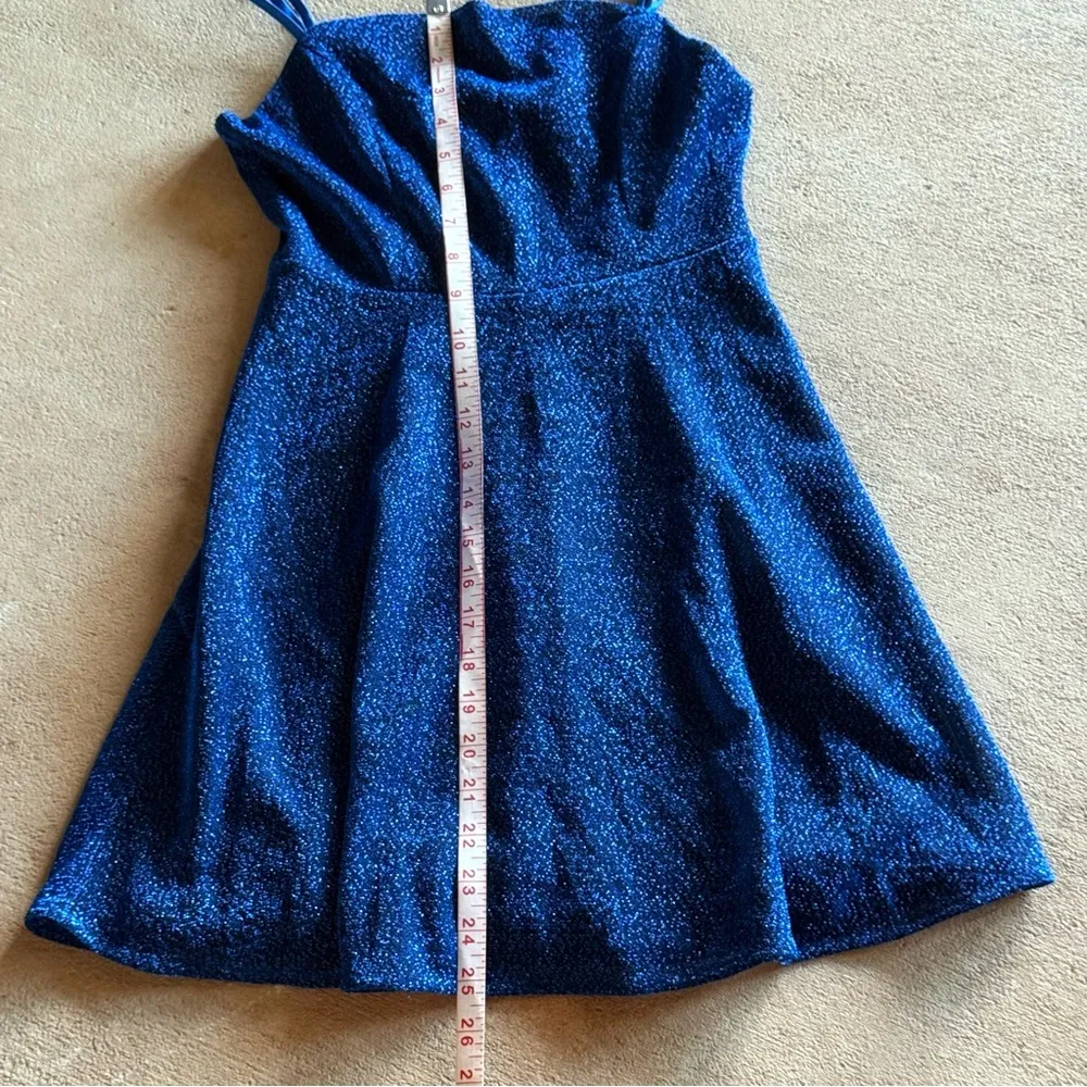 SHEIN Dark Blue Satin Dress - Image 8
