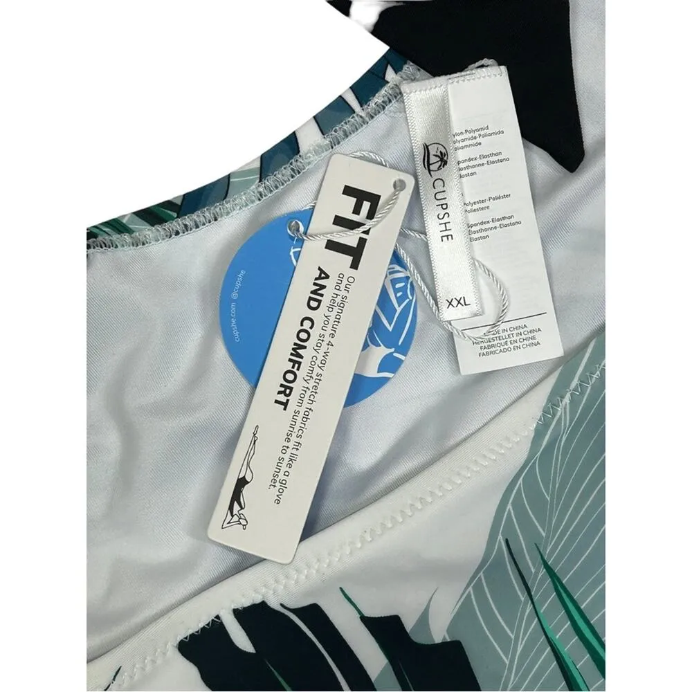 Cupshe NWT Black Floral Print Halter Tummy Control One Piece Swimsuit Monokini - Image 13