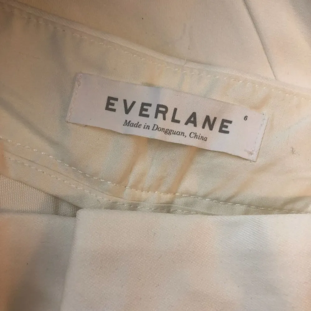 Everlane Womens The Wide Leg Structure Pants Limited Release High Rise White 6 - Image 3