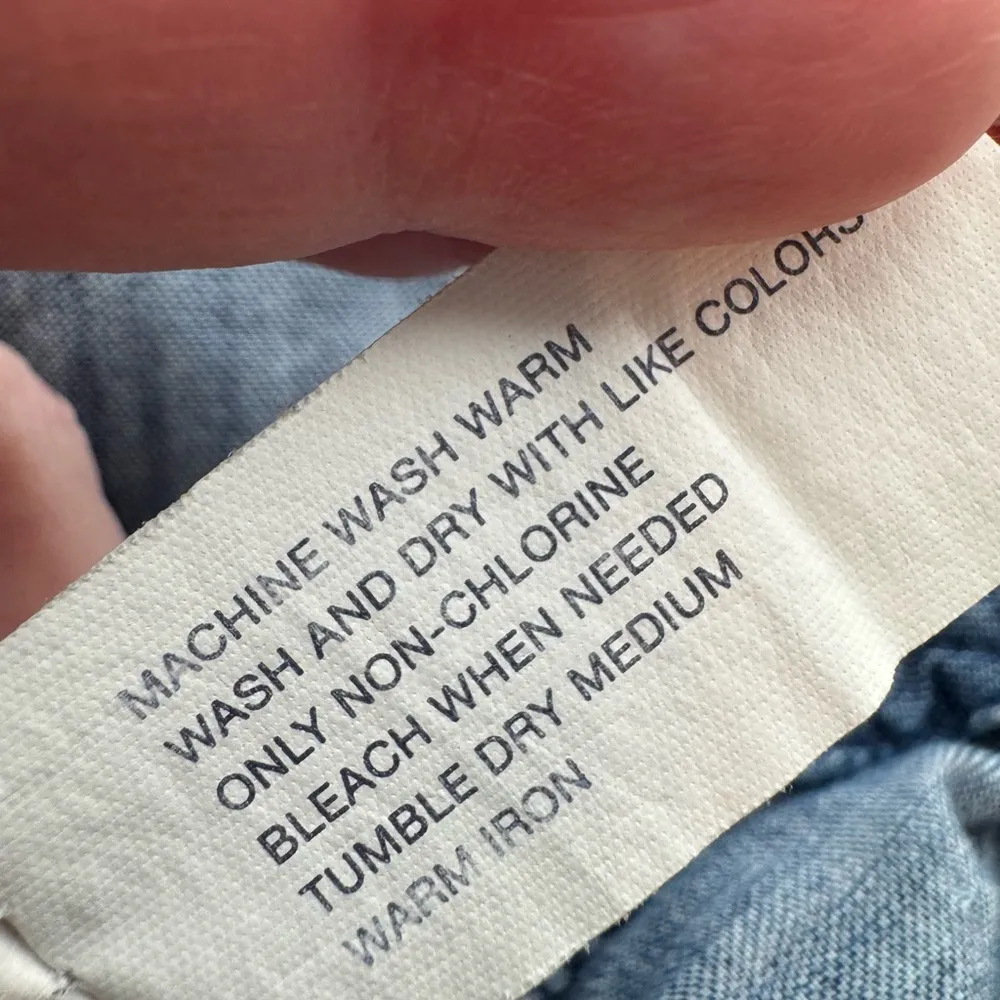 Gap Distressed Denim Chambray Short Dress - Image 6