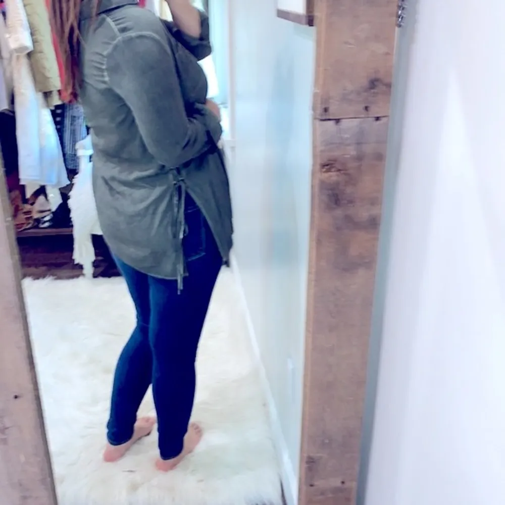 She + Sky green boho top size medium - Image 3