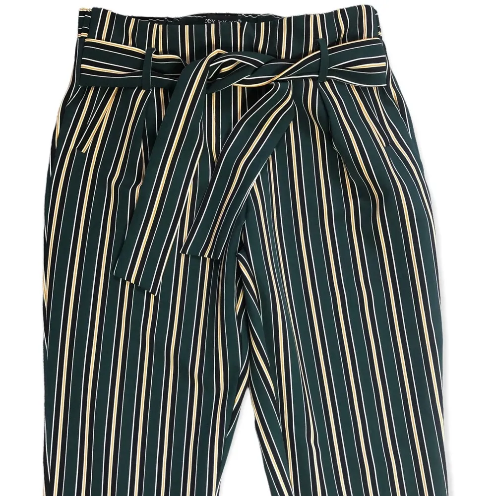Body By Us Striped High Rise Paperbag Waist Pants Size M - Image 42