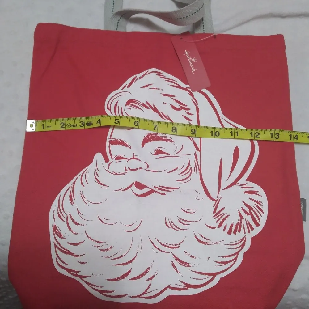 hallmark tote fabric Santa bag - Image 10