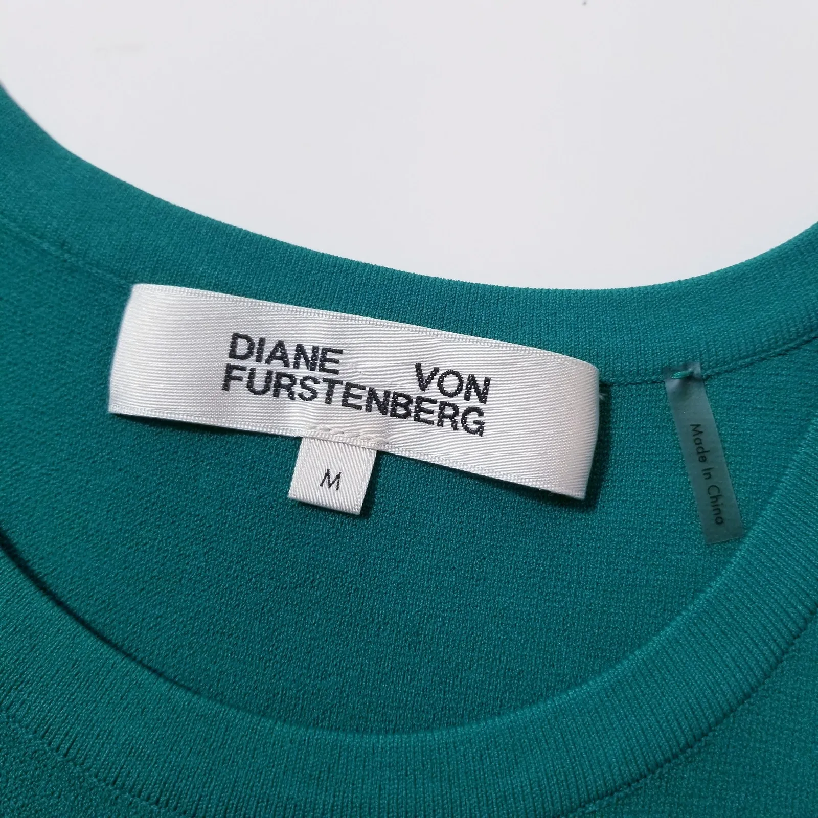 Diane Von Furstenberg Knit Striped Bodycon Midi Dress Crewneck Short Sleeves - Image 3