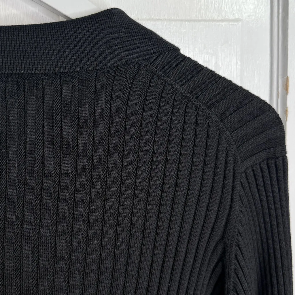 Athleta Sweet Bay collar Henley Sweater in Black Stretchy NEW W2000 Plus Size 3X - Image 14