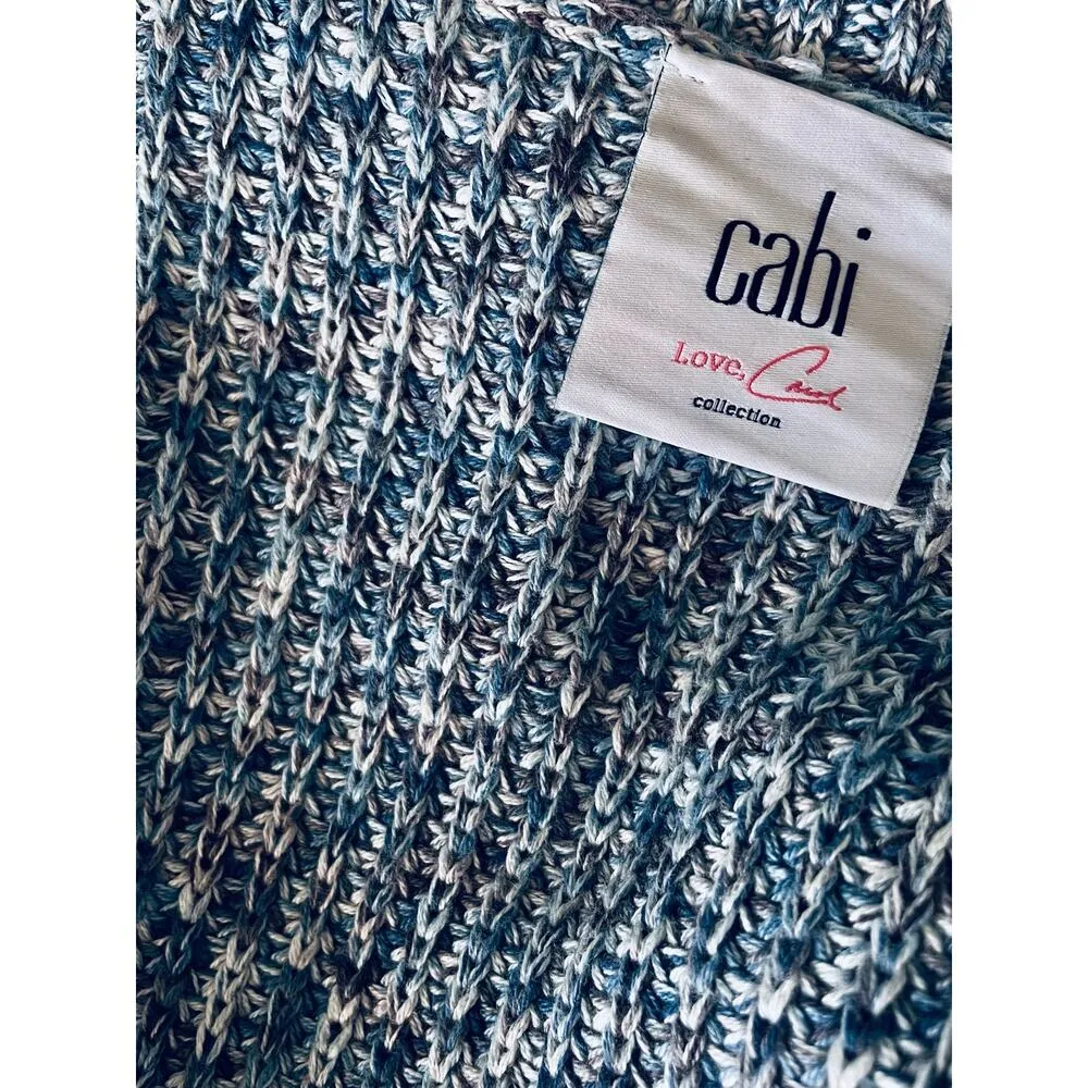 Cabi | Napa Vest In Blue Oversized Knit Sleeveless Sweater Duster Cardigan XS - Image 10