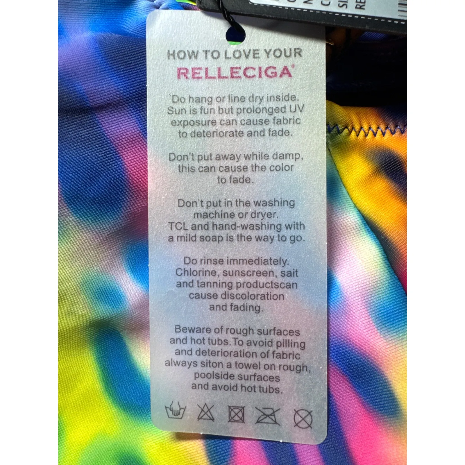 RELLECIGA One Piece Swimsuit Leopard Print High Cut Thong Back Women's Size L - Image 4