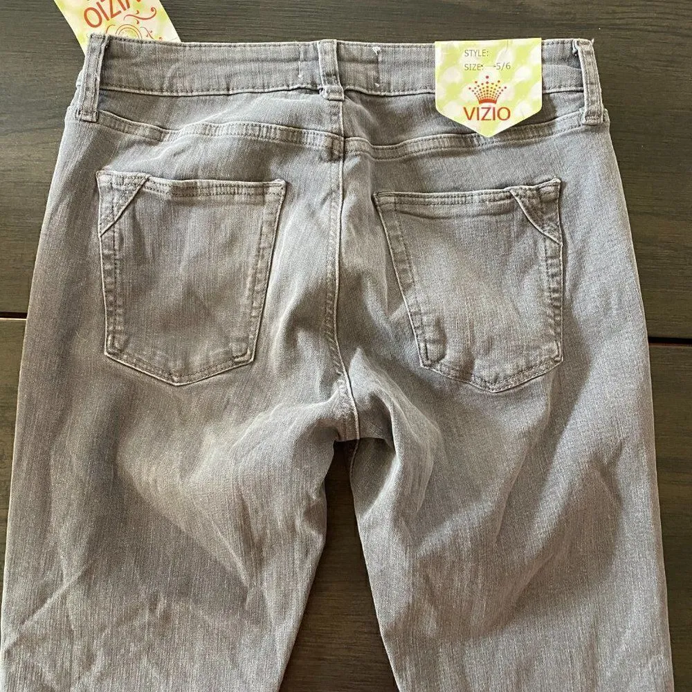 Vizio Women's Stretch Skinny Fit Denim Jeans High Rise Gray Size 5 NWT Gray - Image 5