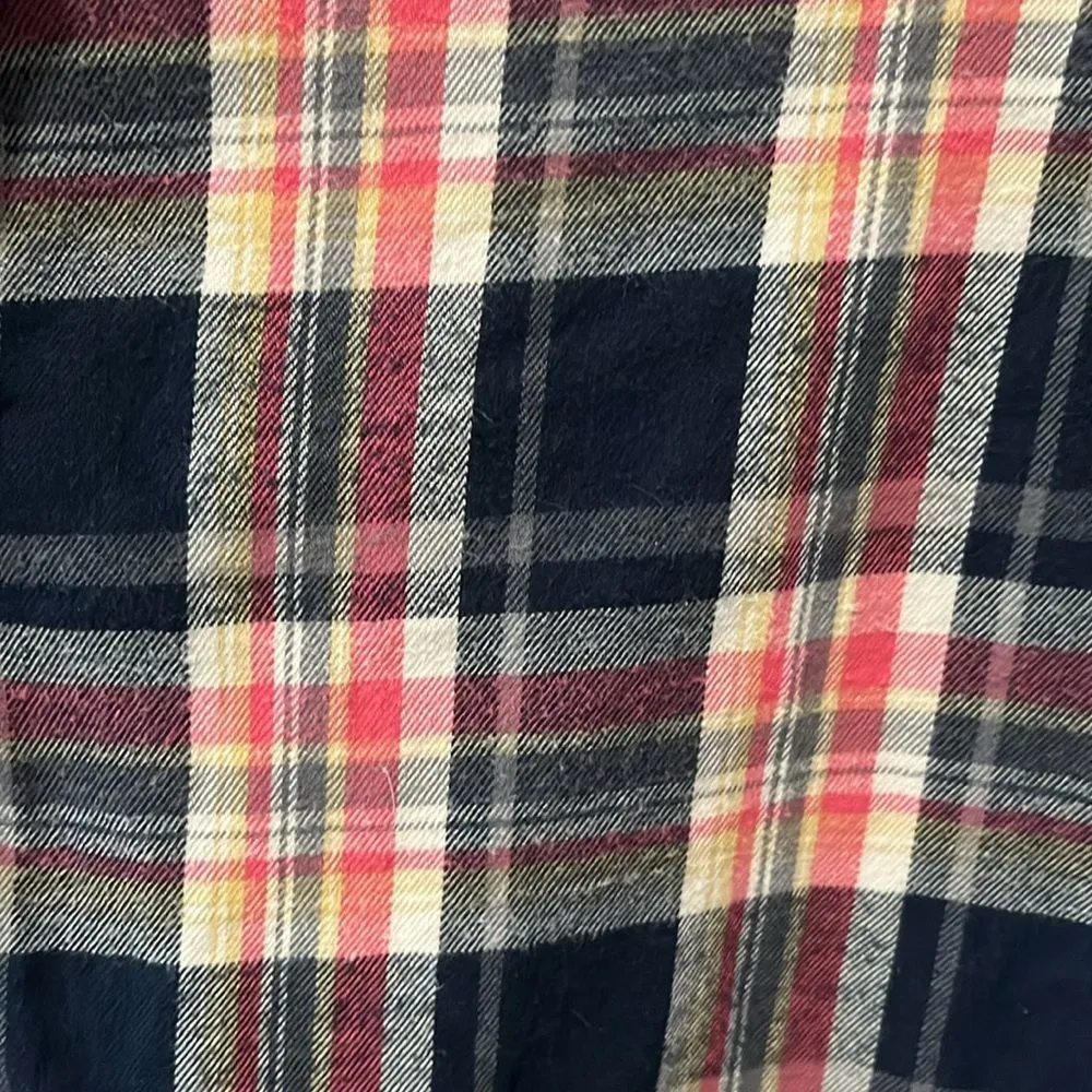 ANTHROPOLOGIE Isabella Sinclair Abilene Plaid Flannel Half Button Up, Size M - Image 5